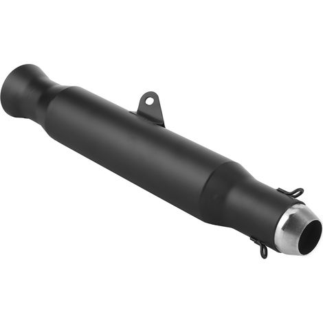 1,5-2 Zoll Auspuffendrohr im GP-Rennstil, Edelstahl, universell für Motorräder, Schwarz (1/5)