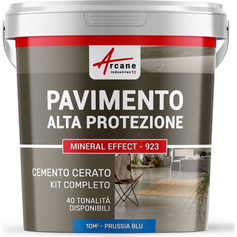 Microcemento per pavimenti interni: alta protezione - 10 m² (in 2 strati) Blu di Prussia - ARCANE INDUSTRIES