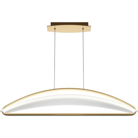 Maytoni Breeze Plafonnier suspendu de bar moderne en laiton 3000 K 2040 lm abat-jour en acrylique