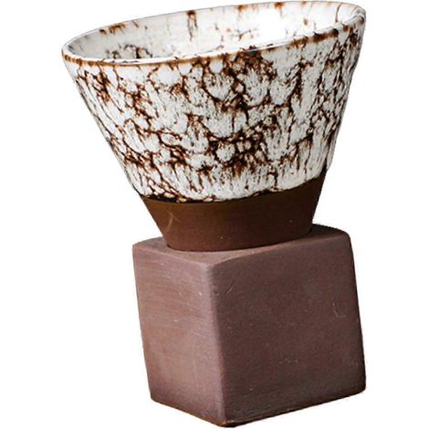 Keramik-Teetassen, japanisches Teetassenset, Espressotasse, Porzellan-Kaffeetassen-White (1/5)
