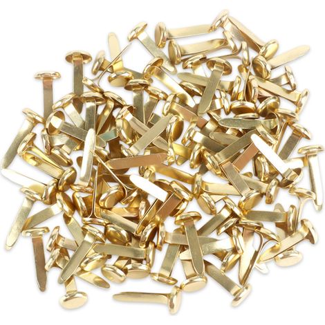 Brads - Clous À Tête Ronde En Métal Doré - Pour Scrapbooking Et Projets Papier - Lot De 100 Pièces (1/5)