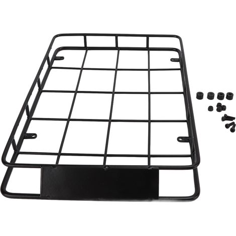 Support de toit pour voiture RC, grand porte-bagages métallique pour Axial SCX10 1/10 crawler, pièces de rechange (1/5)