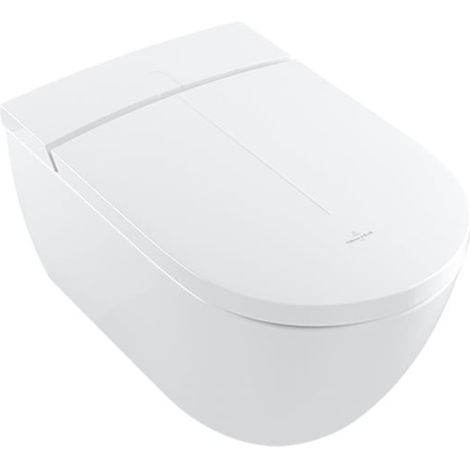 Villeroy & Boch ViClean - Bidet elettronico con ceramica, Rimless, CeramicPlus, SoftClosing, bianco alpino V0E200R1 (1/5)