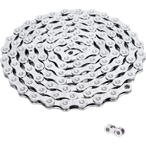 Chaîne de vélo à 9 vitesses de rechange pour vélo de route Quick Link X9 chaînes 27 vitesses pour VTT BMX 116 maillons Argenté