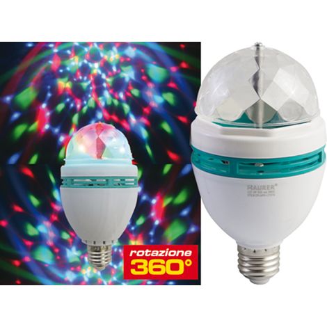 Lampadina rotante e27 led RGB colors - al led  - Maurer