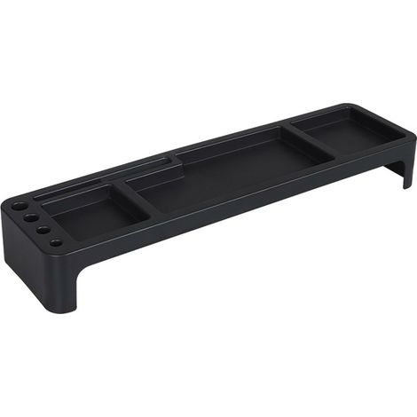 Multifunktionale Büroaufbewahrung im Schubladenstil – Organizer für Tastatur, Telefon und Büromaterial aus schwarzem ABS – platzsparendes Design