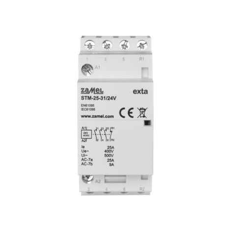 Contattore modulare per installazione 25A 3NO+1NC 24V AC/DC tipo: STM-25-31/24V EXT10000293