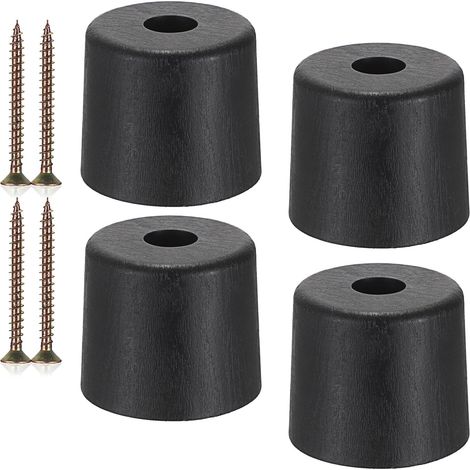 Pieds de Meuble Coniques - Lot de 4 - Plastique Robuste - Support Stable pour Canapé et Armoire - Salon et Chambre - Noir 5 cm (1/5)