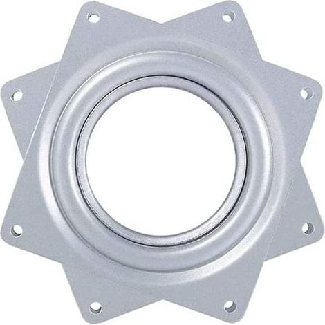 Roulement à Billes Plateau Pivotant,Plaque Pivotante,Base Pivotante,Plaque Tournant 360,Métal Carré Pivotant,Barre pour Tabouret de Bateau Pivotant,Plaque d'Assise pour Tabouret Pivotant,4 inches (1/5)