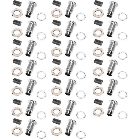 20Pcs douilles LED 5mm montage sur panneau, bague en laiton métal plat, voyant industriel, base fixe pour commande, lot de 20 (1/5)