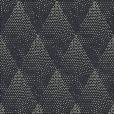 Graphic wallpaper wall Profhome 374193 non-woven wallpaper smooth with rhomboid pattern glittering gold black 5.33 m2 (57 ft2)