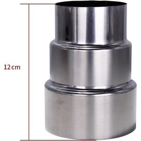 Réducteur de conduit de cheminée en acier inoxydable haute résistance thermique – Adaptateur pour poêle à bois – Diamètre 90 mm vers 70 mm – Conforme aux normes européennes (1/3)