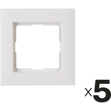 Cadre de recouvrement KOPP Athenis, blanc pur, double, lot de 5
