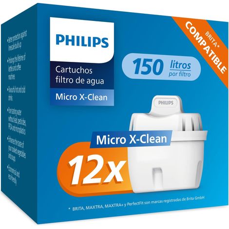 Philips Micro X-Clean Confezione da 12 Cartucce Filtranti Bianche