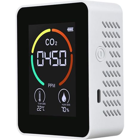 Compteur de particules de poussière professionnel, Compteur de CO2 Détecteur de gaz Analyseur Qualité de l'air Détecteur de dioxyde de carbone Détecteur d'air Qualité de l'air intelligente Moniteur de (1/5)