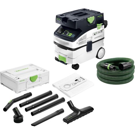 Festool CTL MIDI I CLEANTEC Aspiratore mobile 1200 watt 15 l classe di polvere L ( 578309 ) + set di pulizia Standard 7 pezzi ( 577257 )
