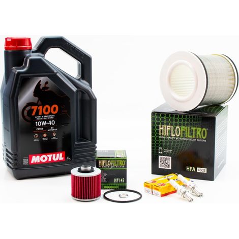 Kit Révision Filtres Bougies pour YAMAHA TDM 850 de 1996 à 2001 - MOTUL 7100 10W40 4L