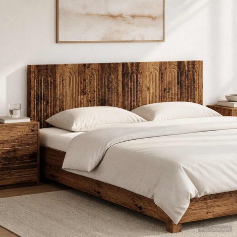 vidaXL Cabecero montada en la pared ALKMAAR Madera envejecida (1/5)