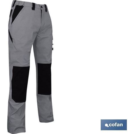 COFAN pantalón trabajo plutón elastano gris-negro t-52 , Pantalón de trabajo modelo plutón. Composición del 98 % algodón y 2 % elastano. Muy cómodos y elásticos. Disponible en colo (1/2)