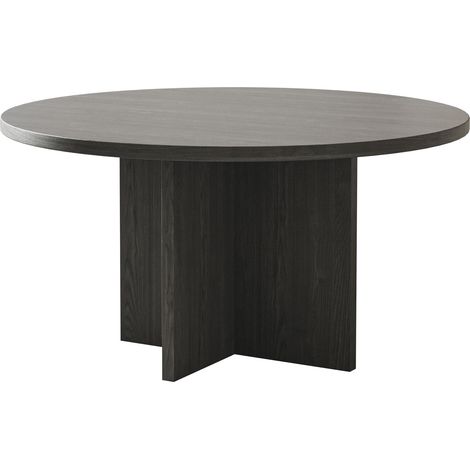 Selsey OVO - Mesa de centro - redonda 76x76 cm - efecto madera fresno Portland