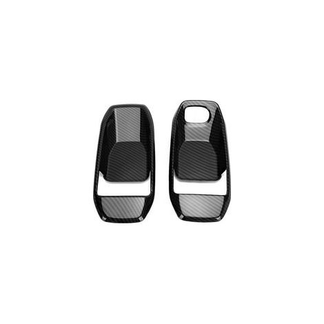 Protège-poignées de porte en fibre de carbone pour Jeep Wrangler JL 2018-2024, garnitures intérieures de protection, autocollants de décoration (1/2)