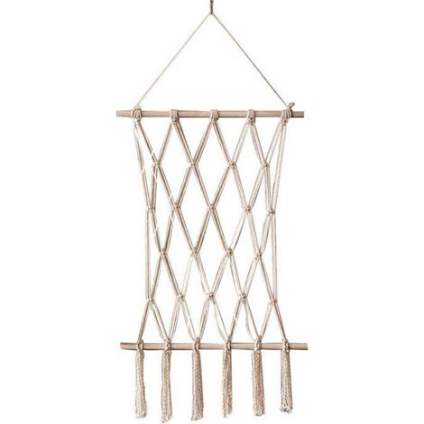 Tapiz de pared tejido a mano con 10 pinzas de madera para decorar salones, habitaciones infantiles o como fondo para fotos. (1/3)