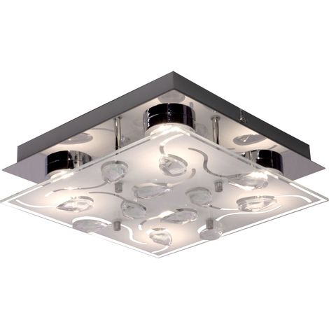 LED Decken Lampe Wohn Zimmer Glas Beleuchtung Blüten Kristall Strahler Reality Leuchten R62084106