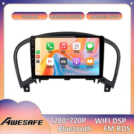 AWESAFE Autoradio Android 13 2GB+64GB für Nissan Juke (2010-2014) 9'' Touchscreen mit CarPlay GPS Bluetooth Android Auto
