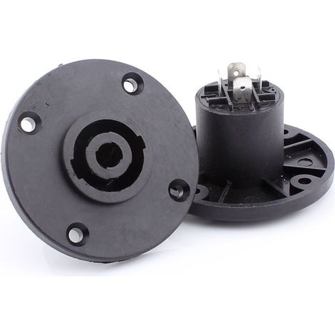 4-pin female connector for stage speakers, female XLR connector, 4-pin round and square speaker wiring jack, ohmmeter plug (1/3)