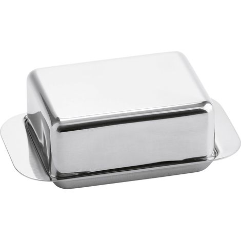 Butterdose für 125g Butter 12,5x7,5x4,5cm Edelstahl (1/2)