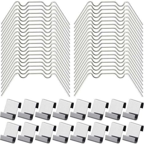 100Pcs Clips de Vitrage pour Serre Inclure 50Type W Serre Pinces en Acier Inoxydable et 50 Clips de Type Z pour Vitre de Serre