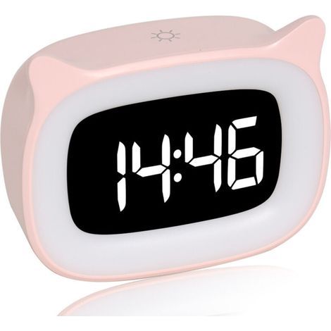 Réveil pour enfants, réveil numérique pour enfants avec veilleuse 18 sonneries Double alarme Modes snooze 12/24 heures (1/5)