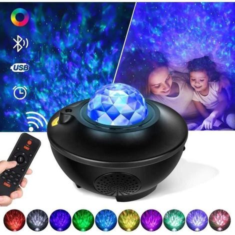 Veilleuse bébé Projecteur d\'étoiles laser LED 3-en-1 Haut-parleur Bluetooth WIFI (1/4)