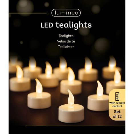 Batt. LED Teelicht 12 Stk. Ø 3,8 cm H: 4,6 cm (1/2)