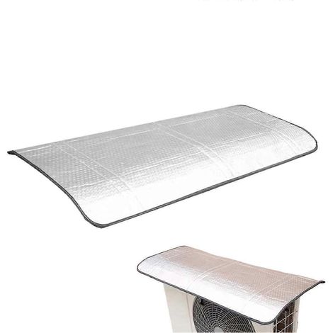 Couvercle pour unité de climatisation extérieure, pare-soleil étanche en aluminium avec isolation UV et fonction de réflexion de la chaleur, installation magnétique. (1/5)