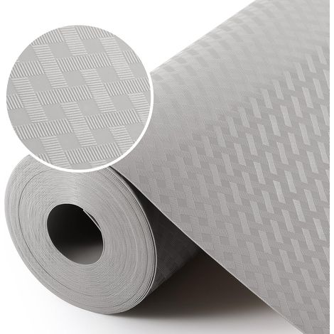 Tapis de tiroir Non adhésif - Revêtement de tiroir Durable - en EVA - Imperméable - Découpable - pour étagères, armoires, tiroirs, réfrigérateur, Maison, Bureau Gris Clair 30x300cm (1/5)