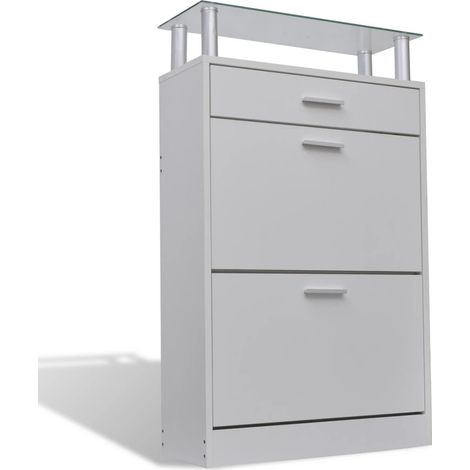 Scarpiera in legno per ingresso o camera da letto con cassetti per 12 paia di scarpe 2002045