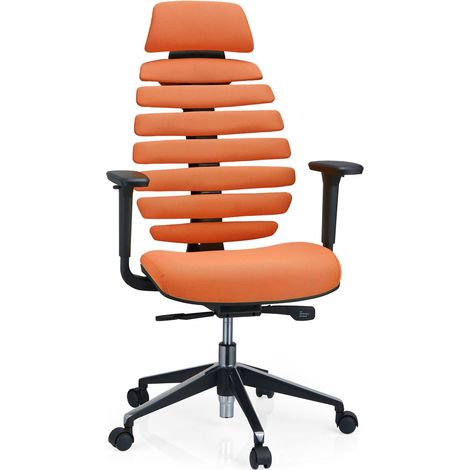 Bürostuhl / Drehstuhl ERGO LINE II PRO Stoff orange hjh OFFICE (1/5)
