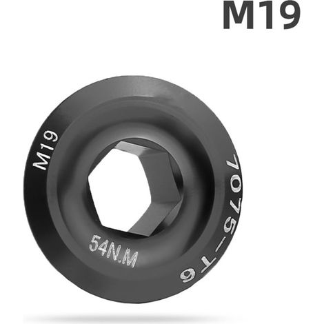 Couvercle De Vis De Pédalier - M15 M18 M19 M20 - Pour Fixation D'Axes Creux - Noir - Lot De 1 (1/5)