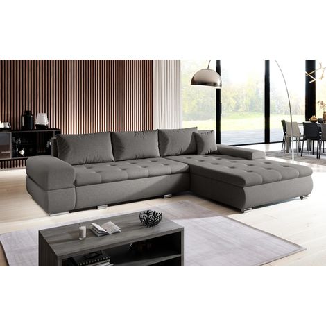 AX LIVING Couch Sofa L Form Sivaso Braun 310 cm mit Schlaffunktion