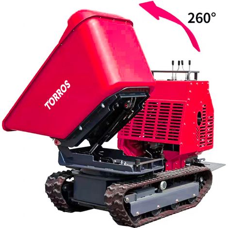 Torros – Brouette motorisée hydrostatique 1200 kg – Benne rotative 180° – Moteur 13,5 ch – Pour terrains accidentés – HRDR1200E (1/5)