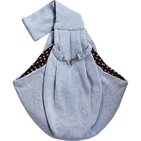 SABIR Sac de Transport pour Chat/Chien, Single-épaule Sling Sac de Transport pour Chien et Chat Animaux de Compagnie Sling Sac Transporteur Titulaire, Gris (1/5)