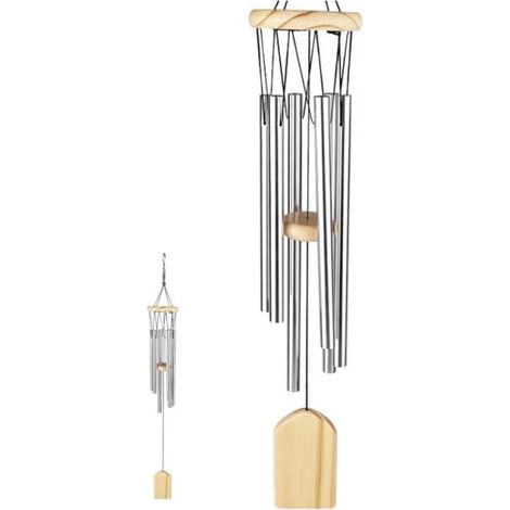 6 Röhren aus Aluminium Windspiel für den Außenbereich, Dekorative Windspiele für draußen, Windglocke mit beruhigendem und entspannen