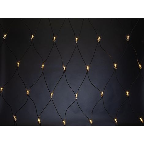 Vellight SUBRA start filet lumineux 2x2 m, blanc chaud, économique en énergie & adapté pour l'intérieur et l'extérieur, idéal pour les fêtes, la décoration et Noël (1/2)