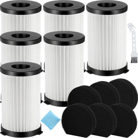 Filtres HEPA de remplacement pour D600 D601 pour V600 Aspirateur filaire pour 356277 pour Conga pour Thunderbrush 520/550/560 (6 Filtres HEPA + 6 Éponge) (1/5)