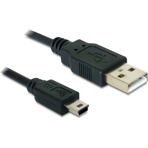 Delock cable usb 2.0-a male  mini b 5-pin male 3 m