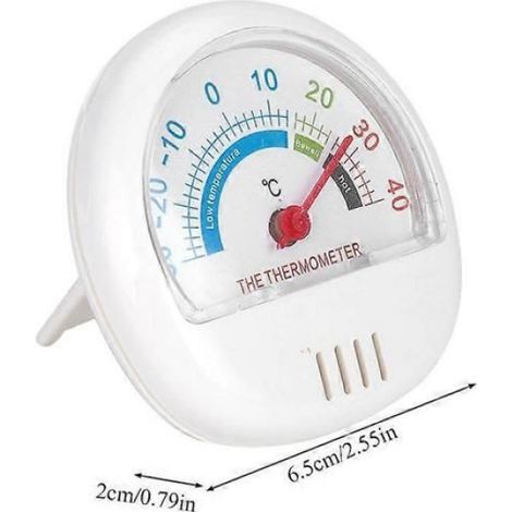 Thermomètre pour réfrigérateur-congélateur, grand cadran (mécanique blanc) (1/4)