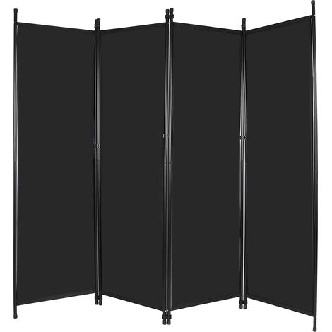 Paravent pliable en 4 parties - 205 x 173 cm - Paravent brise-vue portable - Pour l'intérieur et l'extérieur - En tissu - Pour salon, chambre à coucher, bureau, hôpital, balcon, terrasse (1/5)