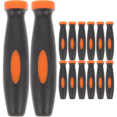 15 pièces Mango para Limas Ergonómico de Goma Negro y Naranja (1/5)