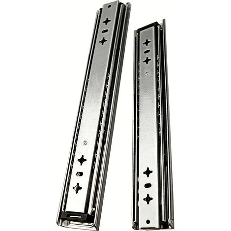 Glissière de tiroir pour charges lourdes, capacité de charge jusqu'à 60 KG, sans serrure,Extension 400mm, 1 Paire (2 pièces) (1/5)